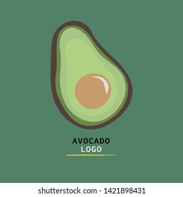 avocado fruit modern logo. vcetor illustration