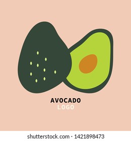 avocado fruit modern logo. vcetor illustration