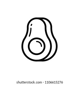 Avocado fruit outline icon