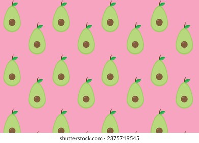 Patrón sin fisuras de fruto de aguacate. Textura de tela con aguacate.