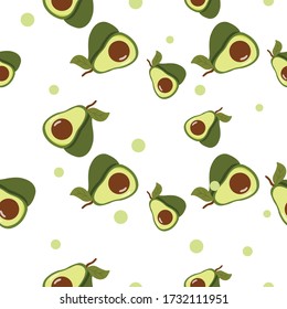 Avocado Fruit Seamless Pattern would be perfect for fabric, textile, gift wrap, wallpaper, surface designer, background, backdrop, and ornament.