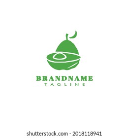 avocado fruta simple logo diseño de icono plantilla vectorial moderna