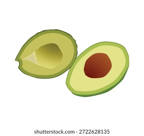 Diseño de Vector de frutas de aguacate para decorar