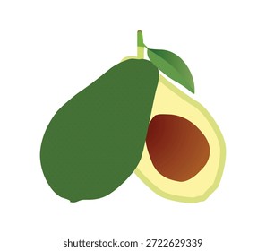 Diseño de Vector de frutas de aguacate para decorar