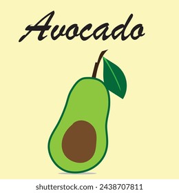 Avocado Frucht Vektor Design Idee