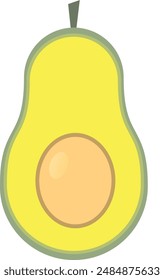 Avocado fruit vector flat design