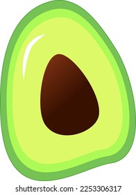 avocado fruit vector. avocado fruit icon.