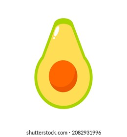Avocado fruit vector. Avocado icon or clipart.