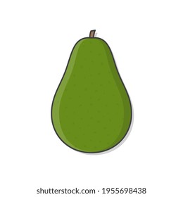 Avocado Fruit Vector Icon Illustration. Set Of Avocado Flat Icon