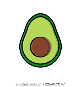 Icono de vector de fruto de aguacate