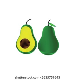 abacate fruta vetor ilustração abacate fruta é muito doce, rico em benefícios e bom para a saúde