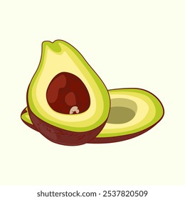 Avocado Fruit Vector Image and Illustration