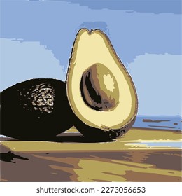  fruto de aguacate en vectores