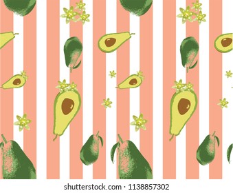 avocado fruits pattern