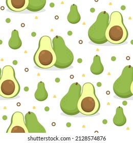 Avocado fruits pattern background design