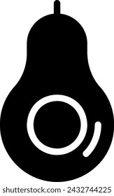 Avocado-Glyphensymbol-Illustrationsvektor