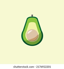 avocado green background illustration vector