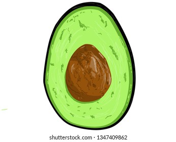 Avocado green half