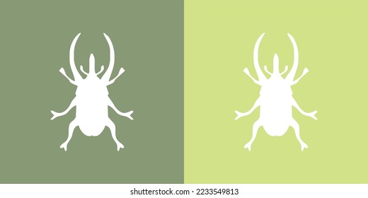 AVOCADO GREEN AND MOON GREEN INSECT LOGO VECTOR