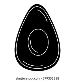 avocado half fresh isolated icon
