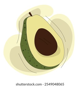 Avocado, half sliced avocado.fruit avocado 