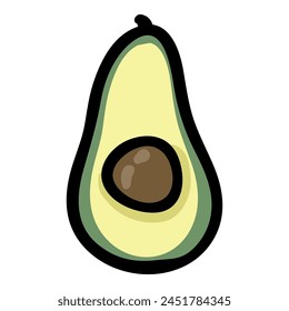 Avocado Hand Drawn Doodle Icon