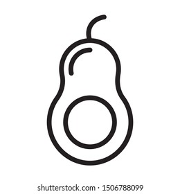 Avocado Healthy Fruit Vector Icon Design