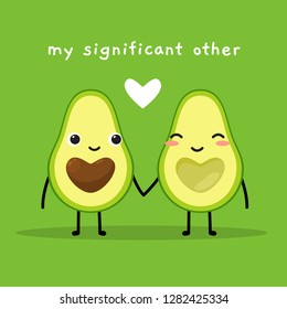 Avocado with heart shaped seed