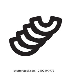 Avocado Icon, Avocados Slice Symbol, Minimal Alligator Pear Shape, Guacamole Ingredient, Fat Fruit Isolated, Vector Illustration