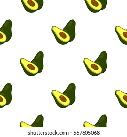 Avocado icon cartoon. Singe fruit icon.