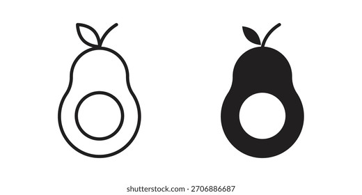 Avocado icon collection. modern simple icons for web