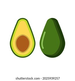 avocado icon of color style design vector template