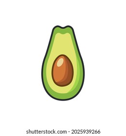 avocado icon of color style design vector template