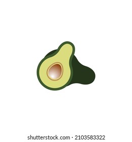diseño vectorial de iconos de aguacate blanco en el fondo