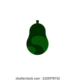 diseño vectorial de iconos de aguacate blanco en el fondo