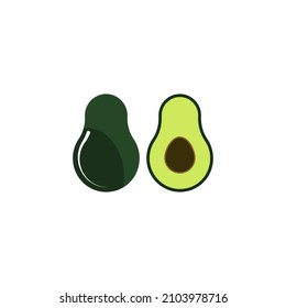 avocado icon design vector templates white on background