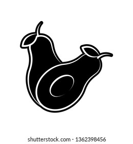 Avocado icon. Element of dia de muertos for mobile concept and web apps icon. Glyph, flat icon for website design and development, app development