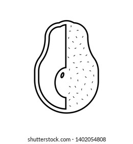 avocado icon. Element of Mexico for mobile concept and web apps icon. Outline, thin line icon for website design and development, app development
