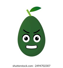avocado icon emoji vector illustration. Illustration avocado isolated on white backgrounds