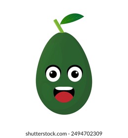 avocado icon emoji vector illustration. Illustration avocado isolated on white backgrounds