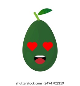 avocado icon emoji vector illustration. Illustration avocado isolated on white backgrounds
