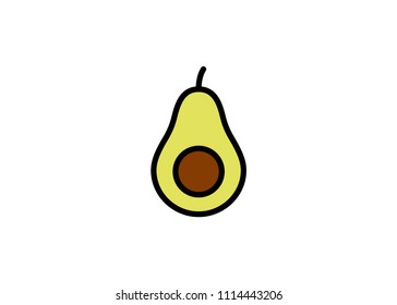 Avocado icon, filled line icon