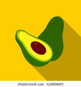 Avocado icon flat.  