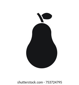 avocado icon flat black