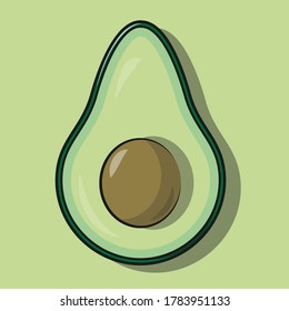 Avocado icon.  Flat illustration of avocado vector
Simple modern flat illustration.