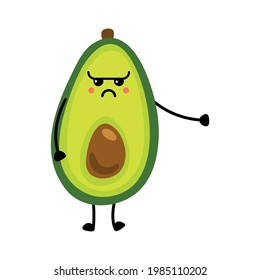 Avocado icon. Flat illustration of avocado vector icon isolated on white background.