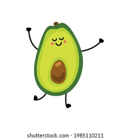 Icono de aguacate. Ilustración plana del icono vectorial aguacate aislado en fondo blanco.