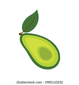 Avocado icon. Flat illustration of avocado vector icon isolated on white background.