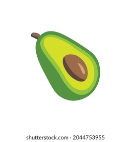Avocado-Symbol. Flache Illustration von Avocado, Vektorsymbol einzeln auf weißem Hintergrund