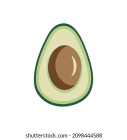 Avocado icon. Flat illustration of avocado vector icon isolated on white background.